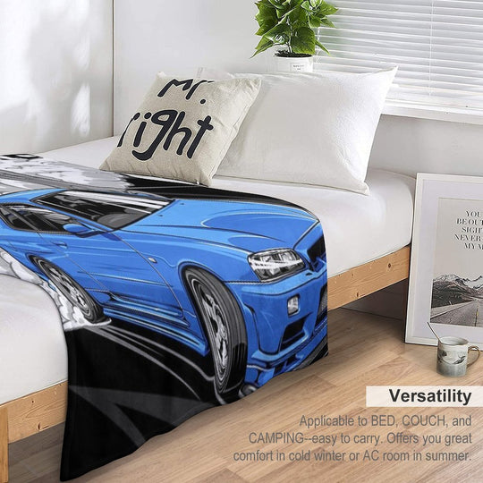 Skyline R34 GTR Premium Throw Blanket