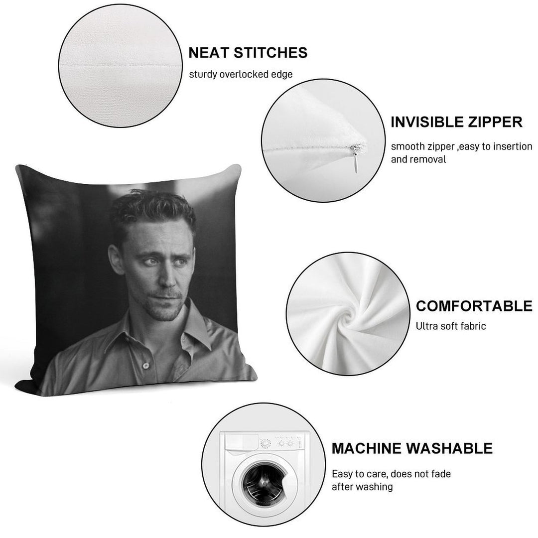 Tom Hiddleston Soft Ultra-Soft Texture Throw Pillow