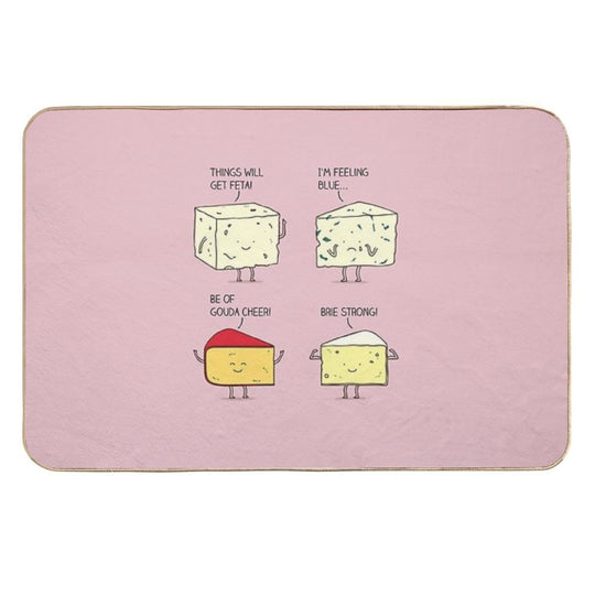 Cheesy Puns  Non-Slip Bath Mat