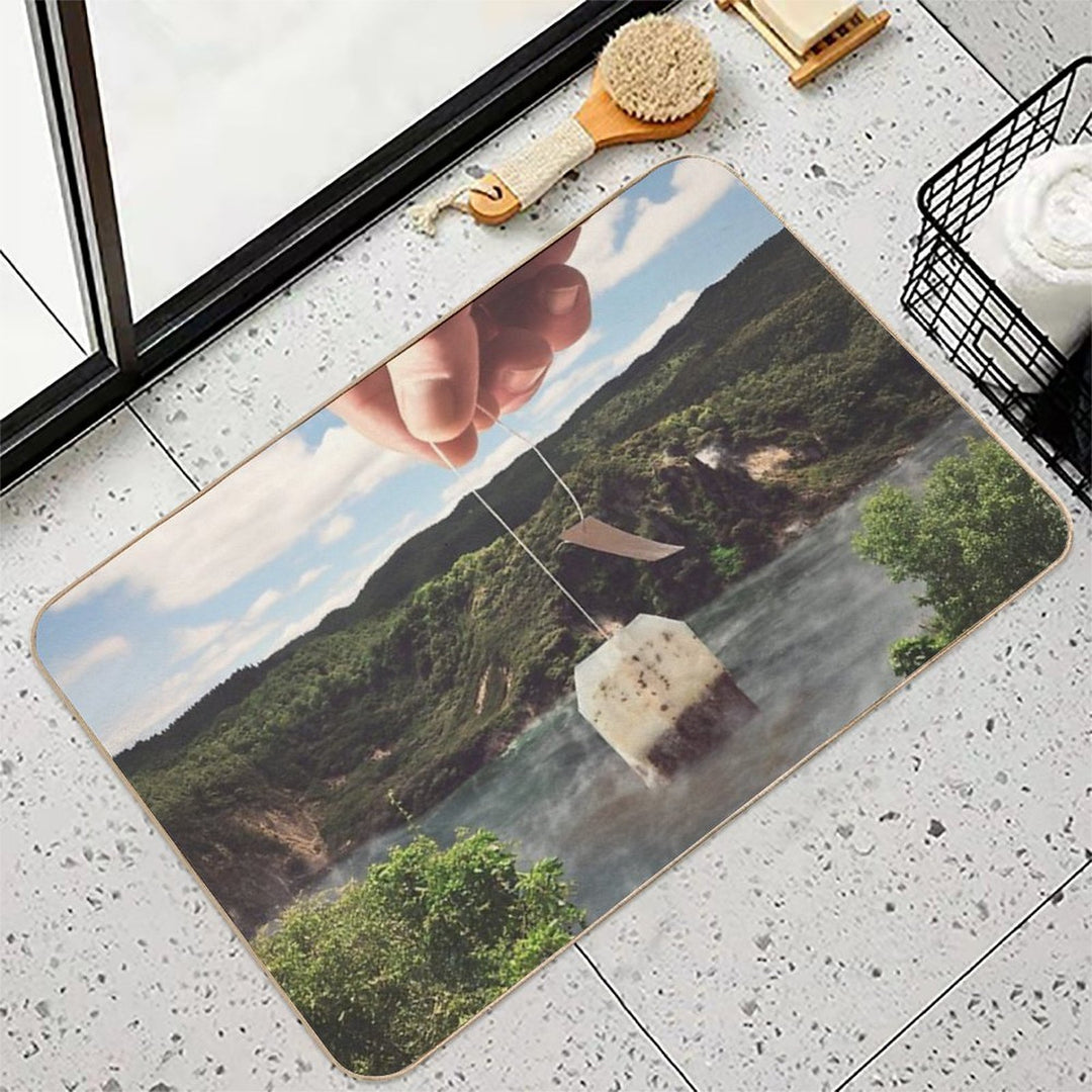Lake Afternoon Tea  Easy To Clean Bath Mat