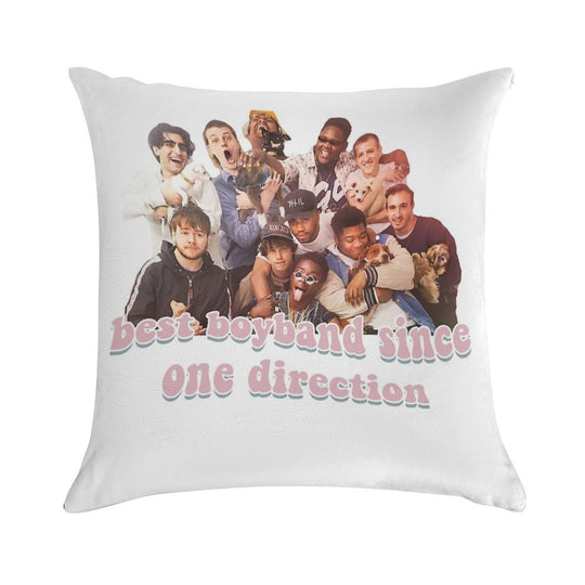 BROCKHAMPTON Best Boyband Since One Direction Soft Reinforced Edging Throw Pillow