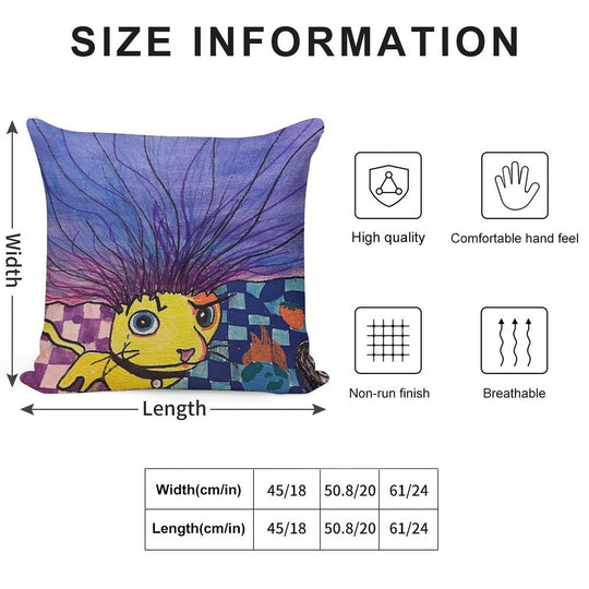 Bartholomeow Soft Multiple Sizes Throw Pillow