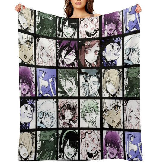DRV3 Manga Collection (Colored) Plush Throw Blanket