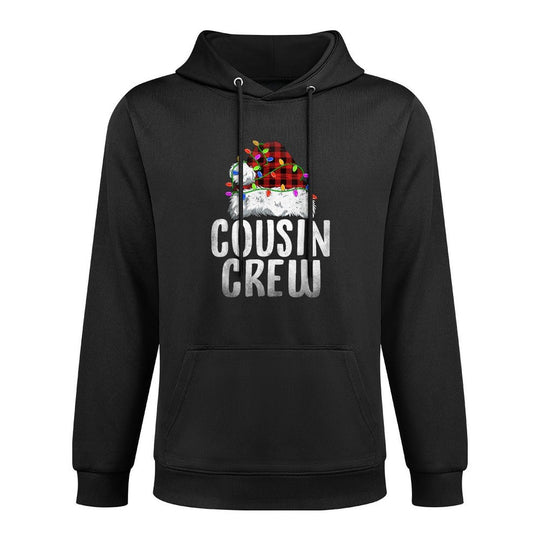 Christmas Cousin Crew Santa Xmas Family Matching Pajamas Colorfast Hoodie