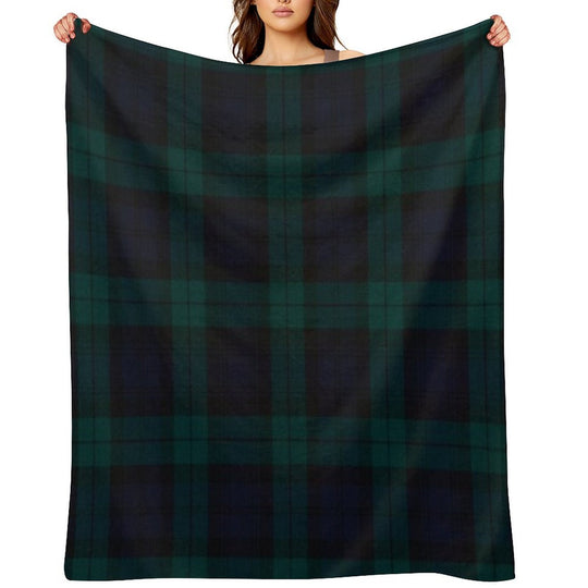 Black Watch Scottish Tartan Versatility Throw Blanket