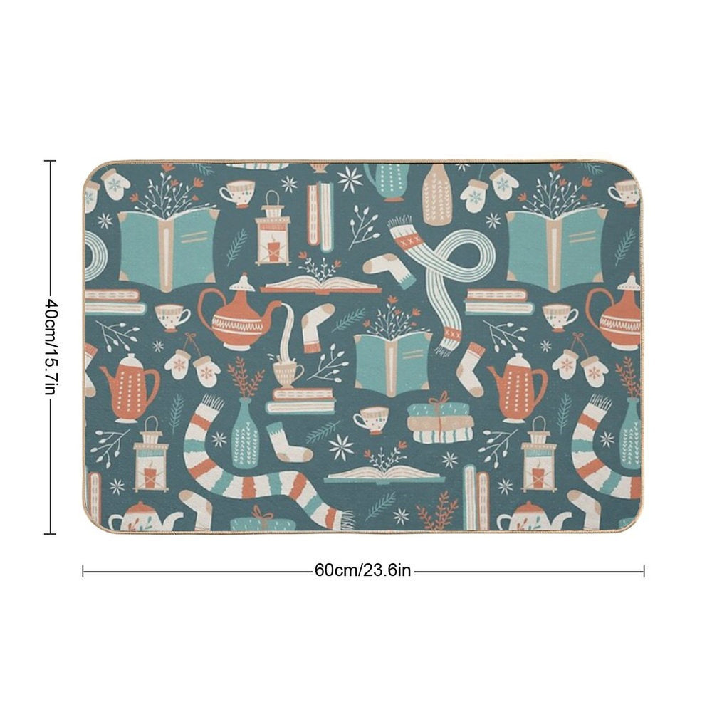 Hygge Reading  Fade-Resistant Bath Mat