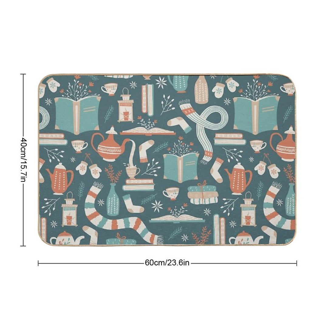 Hygge Reading  Fade-Resistant Bath Mat
