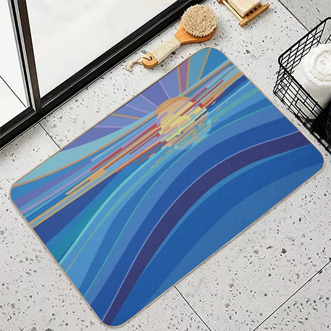 Living Seas Mural  Easy Maintenance Bath Mat