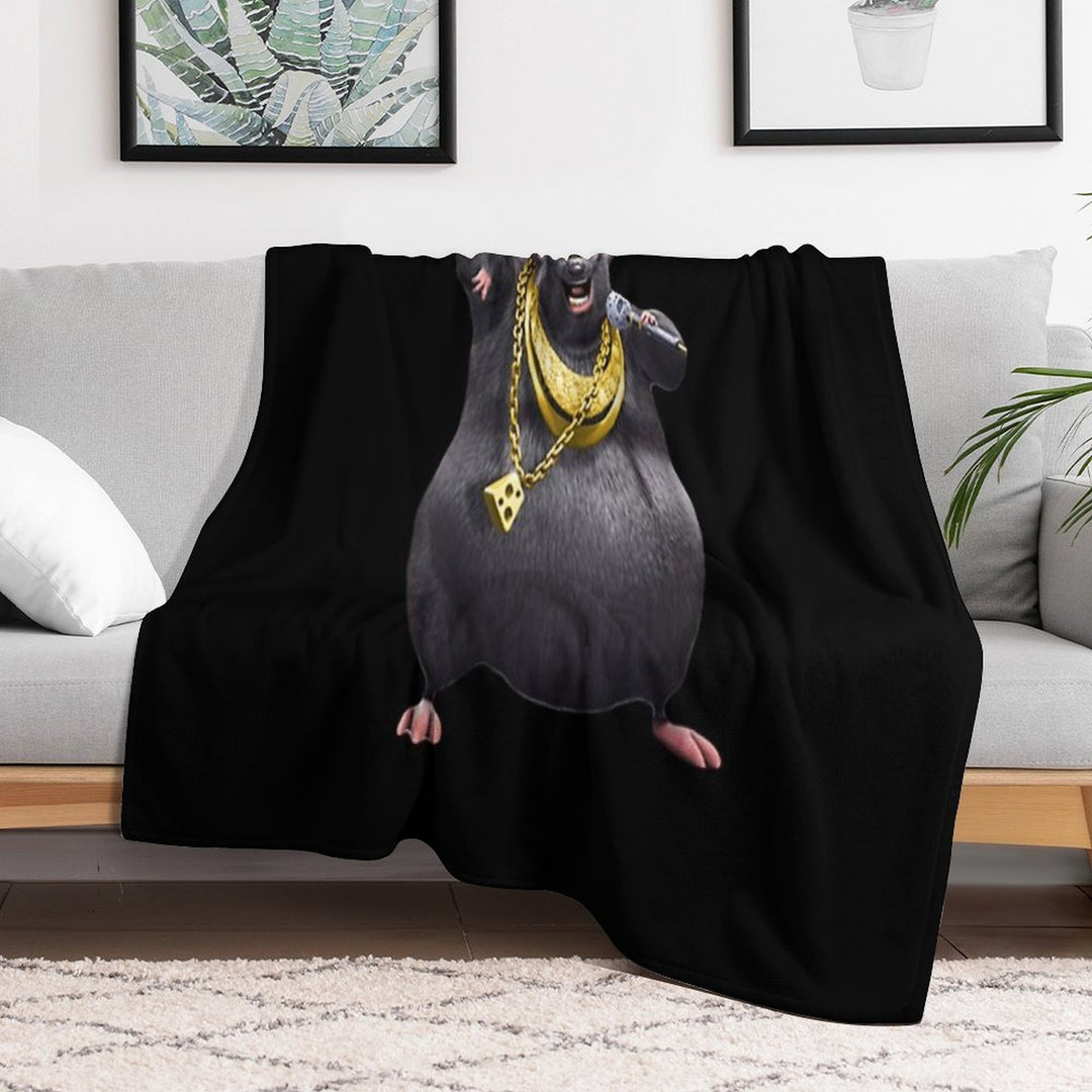 Biggie Cheese Rat Plush Throw Blanket