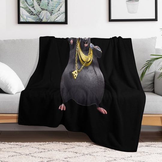 Biggie Cheese Rat Plush Throw Blanket