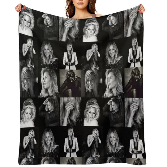 Helene Fischer Collage Quick-dry Throw Blanket