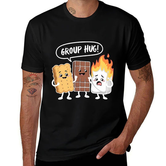 Group Hug Smores Funny Camping Lover  Eco-friendly Material T-Shirt