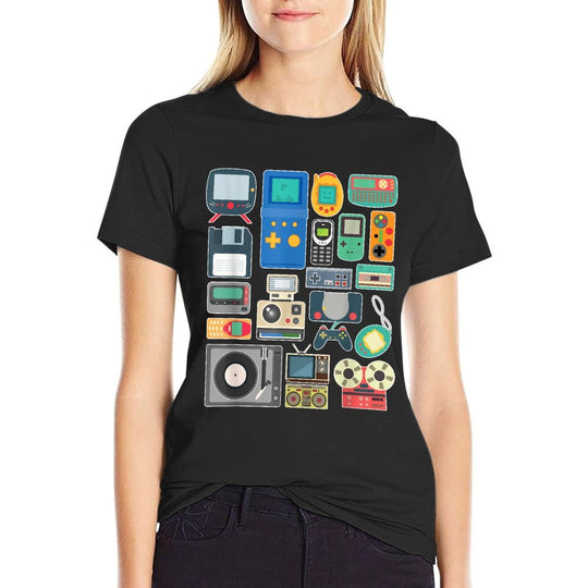 80s 90s Video Game Retro Vintage Classic Arcade  Easy-care T-Shirt