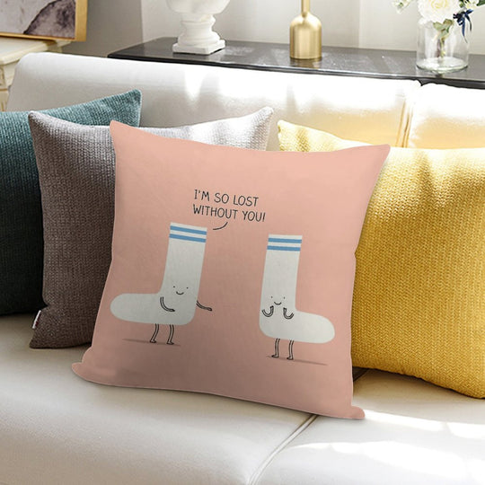 Socks Love Soft Durable Construction Throw Pillow