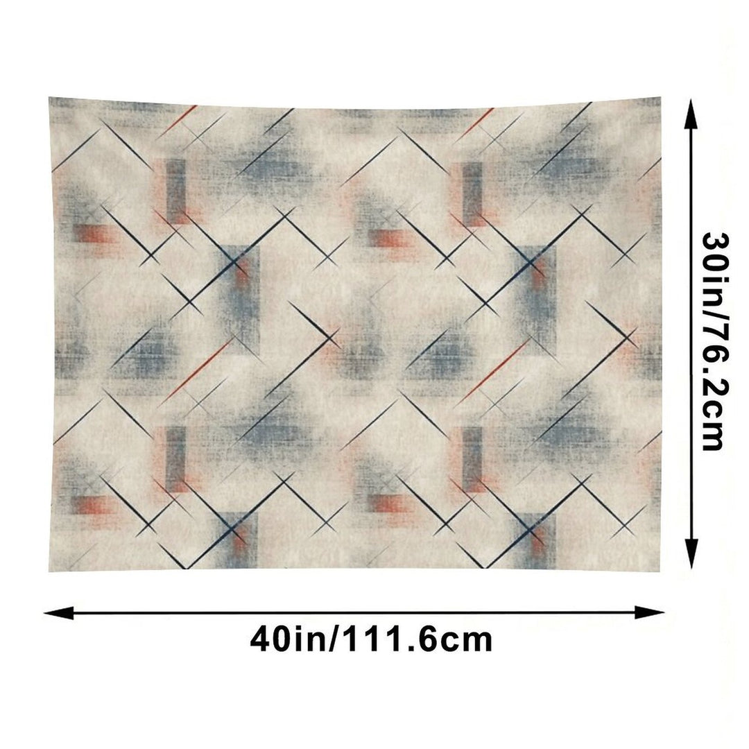 Retro Abstract Geometric Pattern – Mid Century Modern Art Tapestry