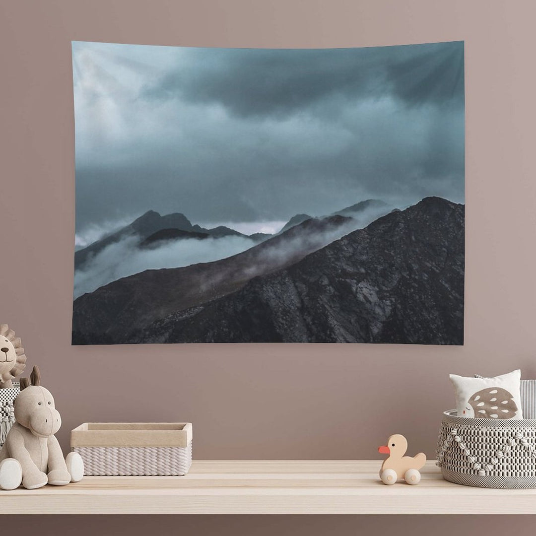 Misty Morning before The Summer Storm Tapestry