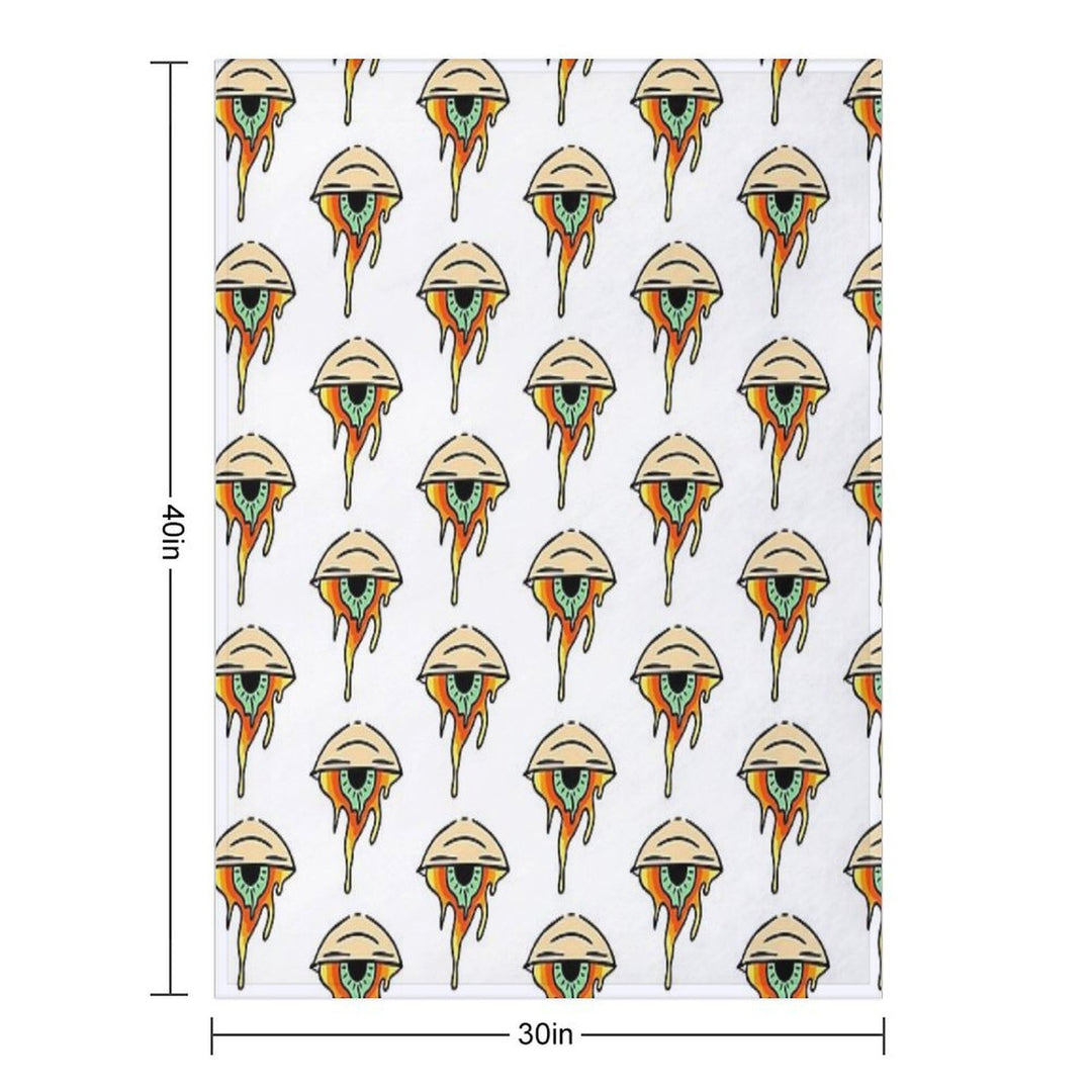 Trippy Eye Plush Throw Blanket