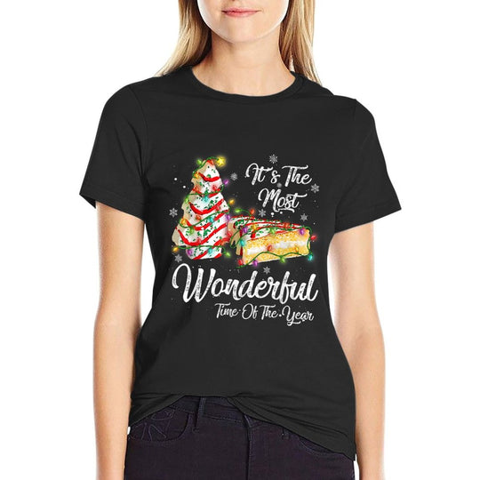 Its The Most Wonderful Time Of The Year Christmas Tree Cake  Easy-care T-Shirt