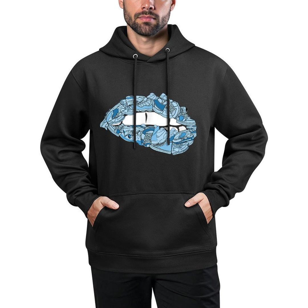 Blue Female Sneakerhead Sneaker Lips Blue Medium-Weight Fabric Hoodie