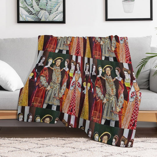 King Henry 8th And His Six Wives Comfort Throw Blanket