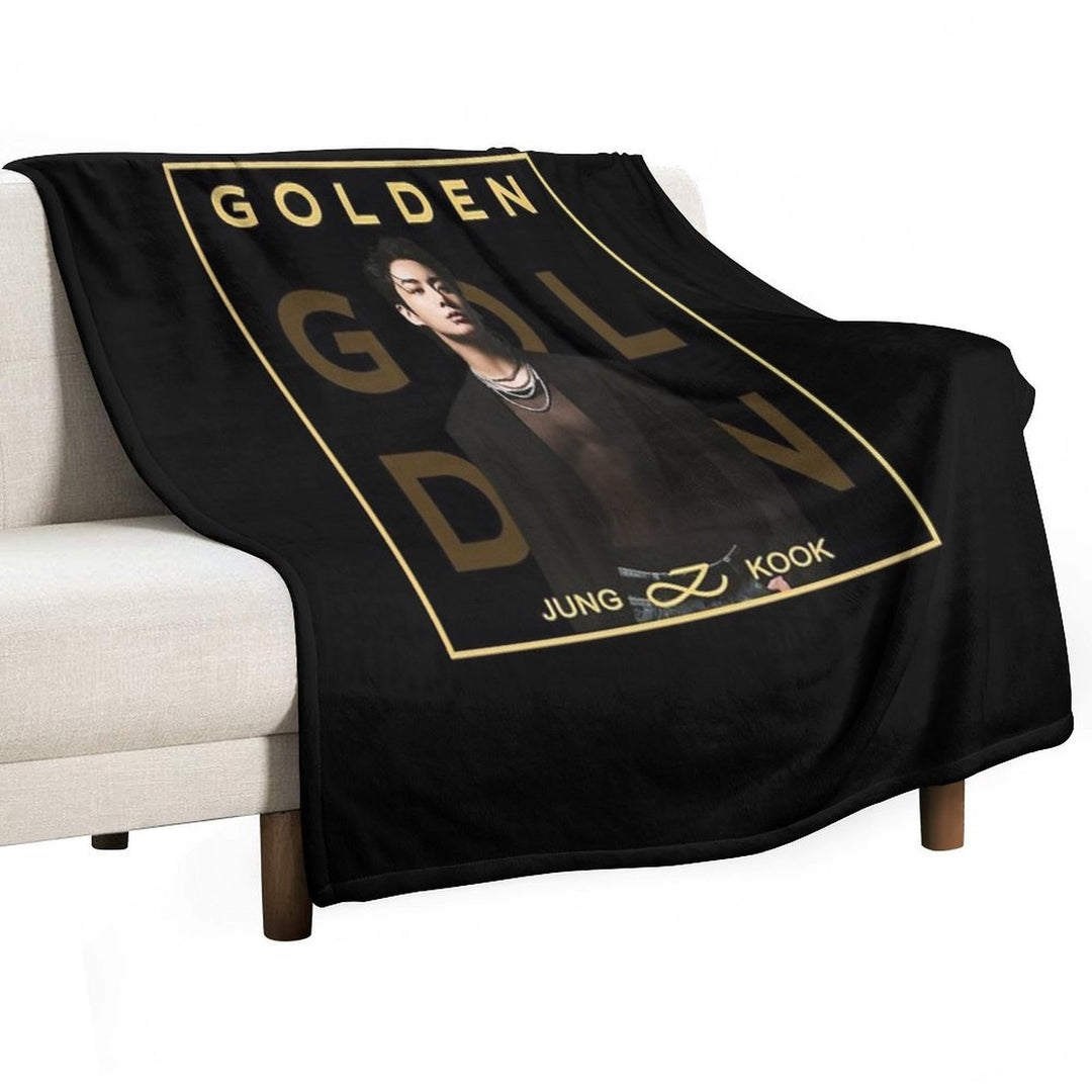 BTS Golden Jungkook Jung Kook Shrink-resistant Throw Blanket