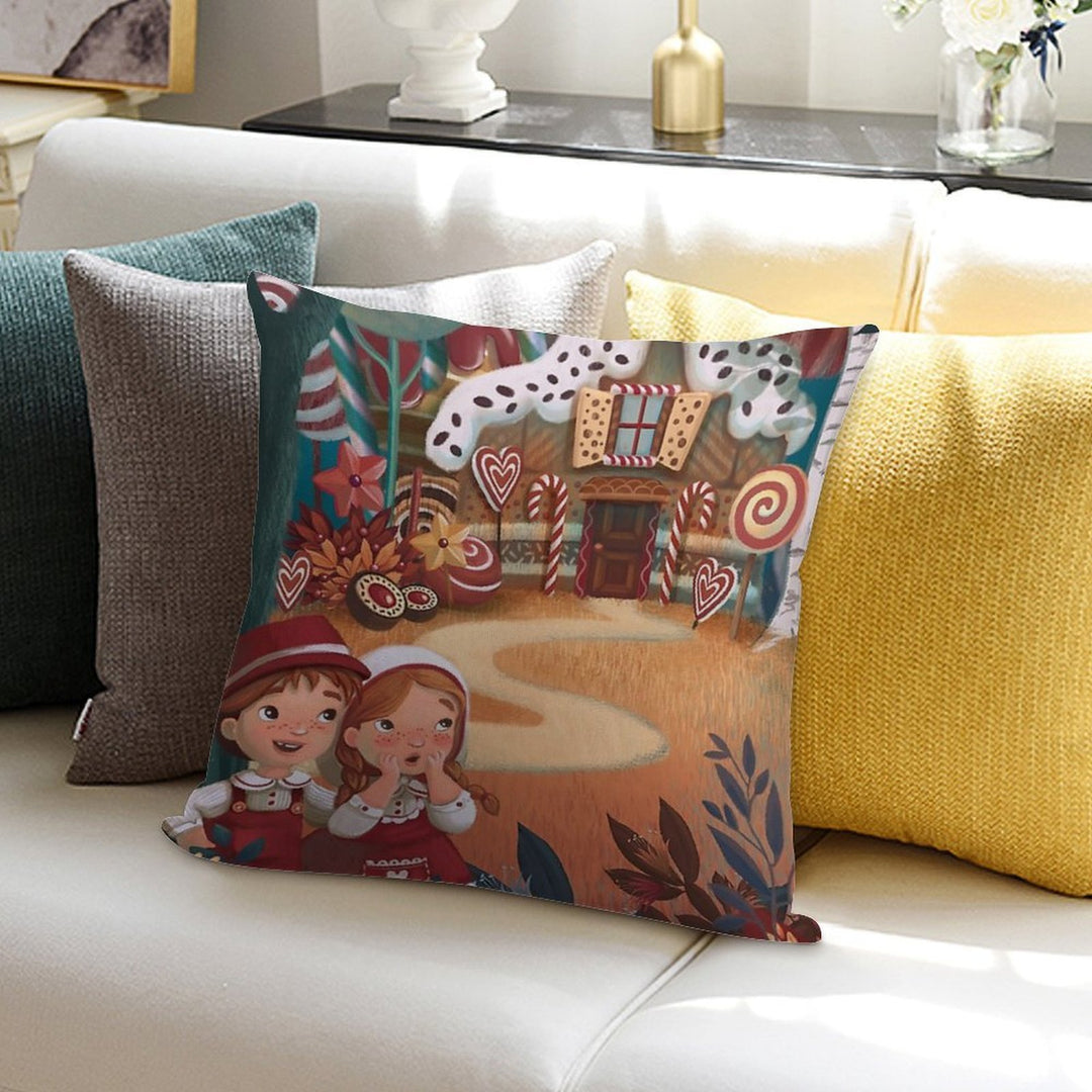 Hansel Gretel Soft Hidden Zipper Throw Pillow