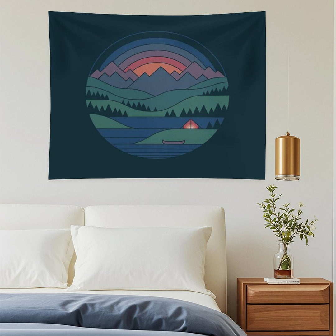 The Lake at Twilight Tapestry