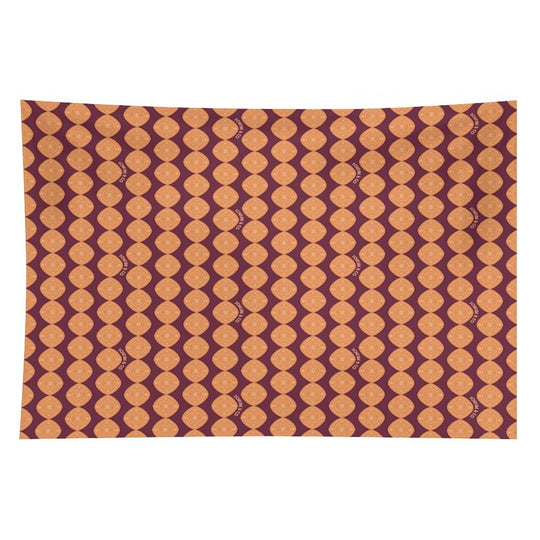 Atomic Blooms - Orange Maroon Tapestry