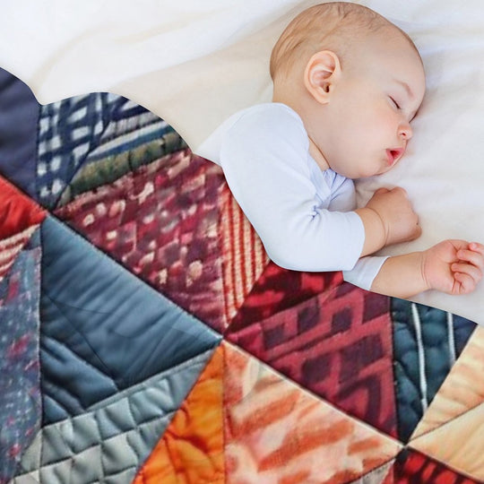Quilted Patchwork Pattern Eco-conscious Throw Blanket