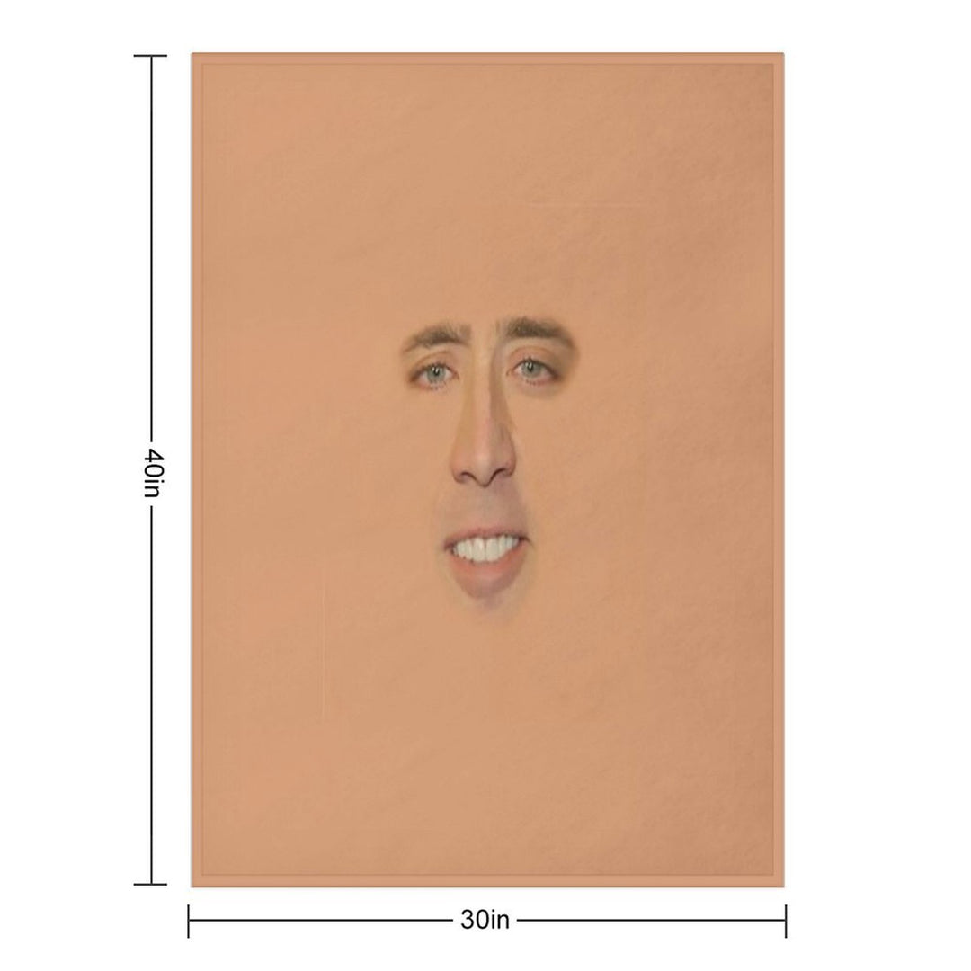Nicolas Cage Full Face Velvety-soft Throw Blanket
