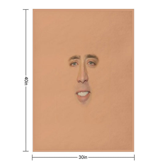 Nicolas Cage Full Face Velvety-soft Throw Blanket