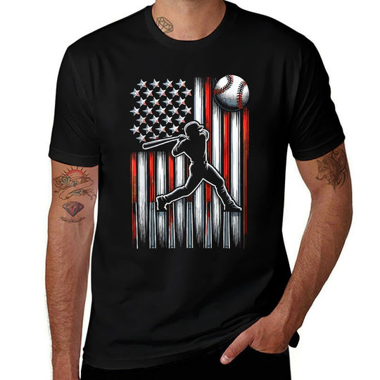 American Patriotic Baseball  Stretchy T-Shirt