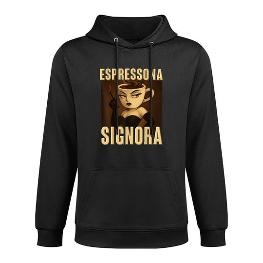 Espressona Signora AI Generate Character Italian Brainrot Breathable Fabric Hoodie
