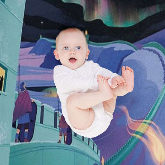 Lights Over Hadrians Wall Durable Throw Blanket