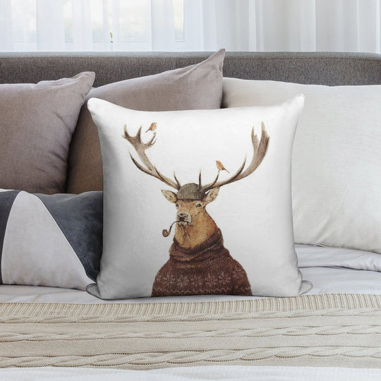 Wild Thinking Soft Short Plush Fabric Throw Pillow
