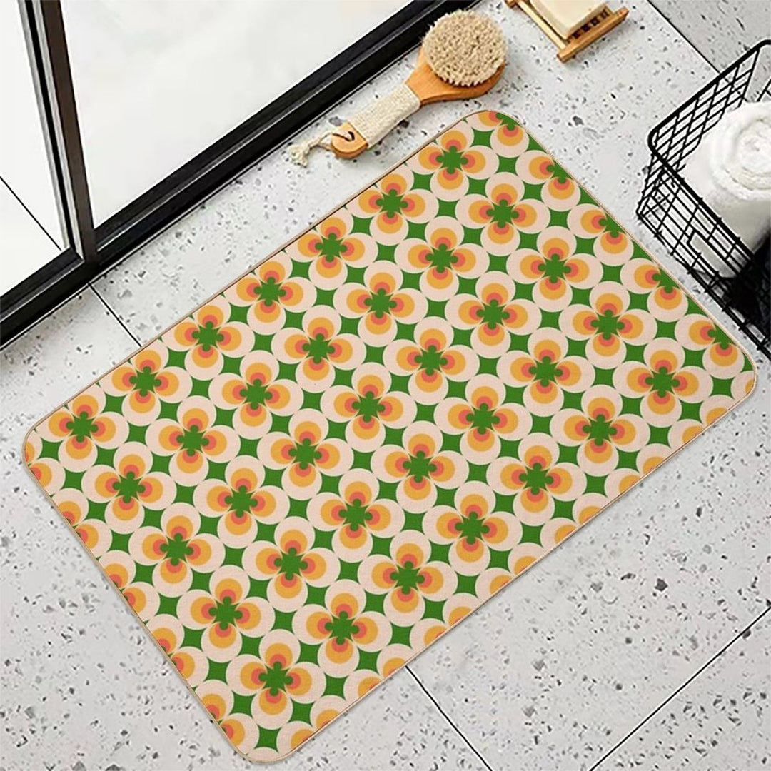 Flower Power Textile  Long-Lasting Bath Mat