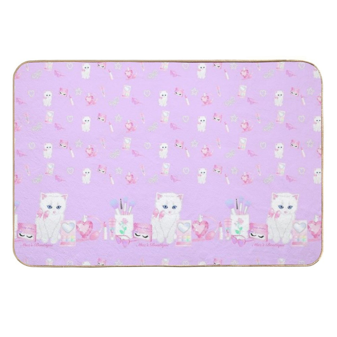 Cosmetics Kitten  Stain-Proof Bath Mat
