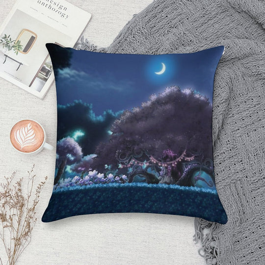 Arcana Forest (MapleStory) Soft Short Plush Fabric Throw Pillow
