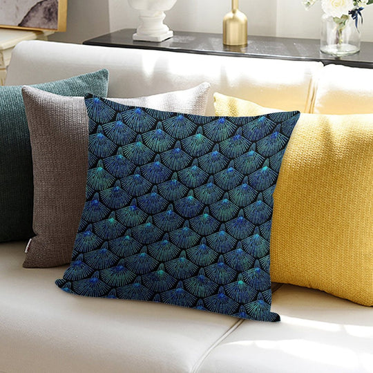 Peacock Soft Reinforced Edging Throw Pillow