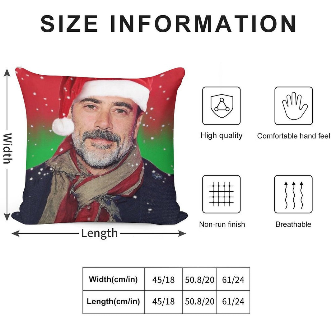 Jeffrey Dean Morgan- Christmas Soft Home Decor Throw Pillow