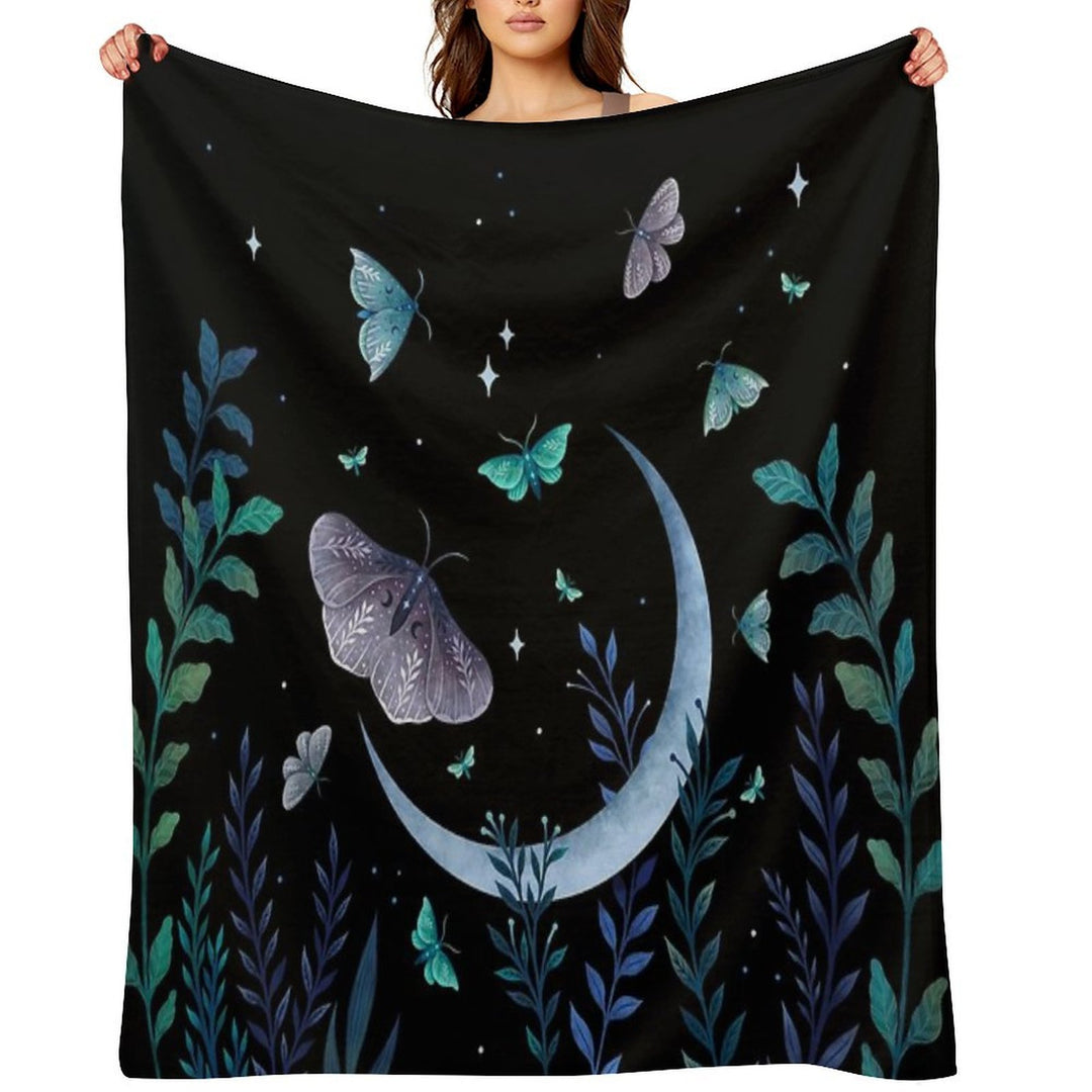 Moth Garden Quick-dry Throw Blanket