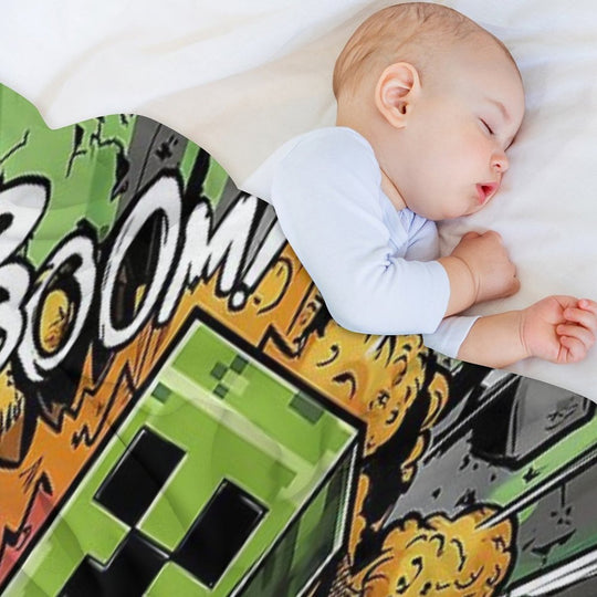 Creeper Explosion Lightweight Throw Blanket