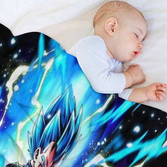 Vegeta ( Super Saiyan Blue ) Plush Throw Blanket