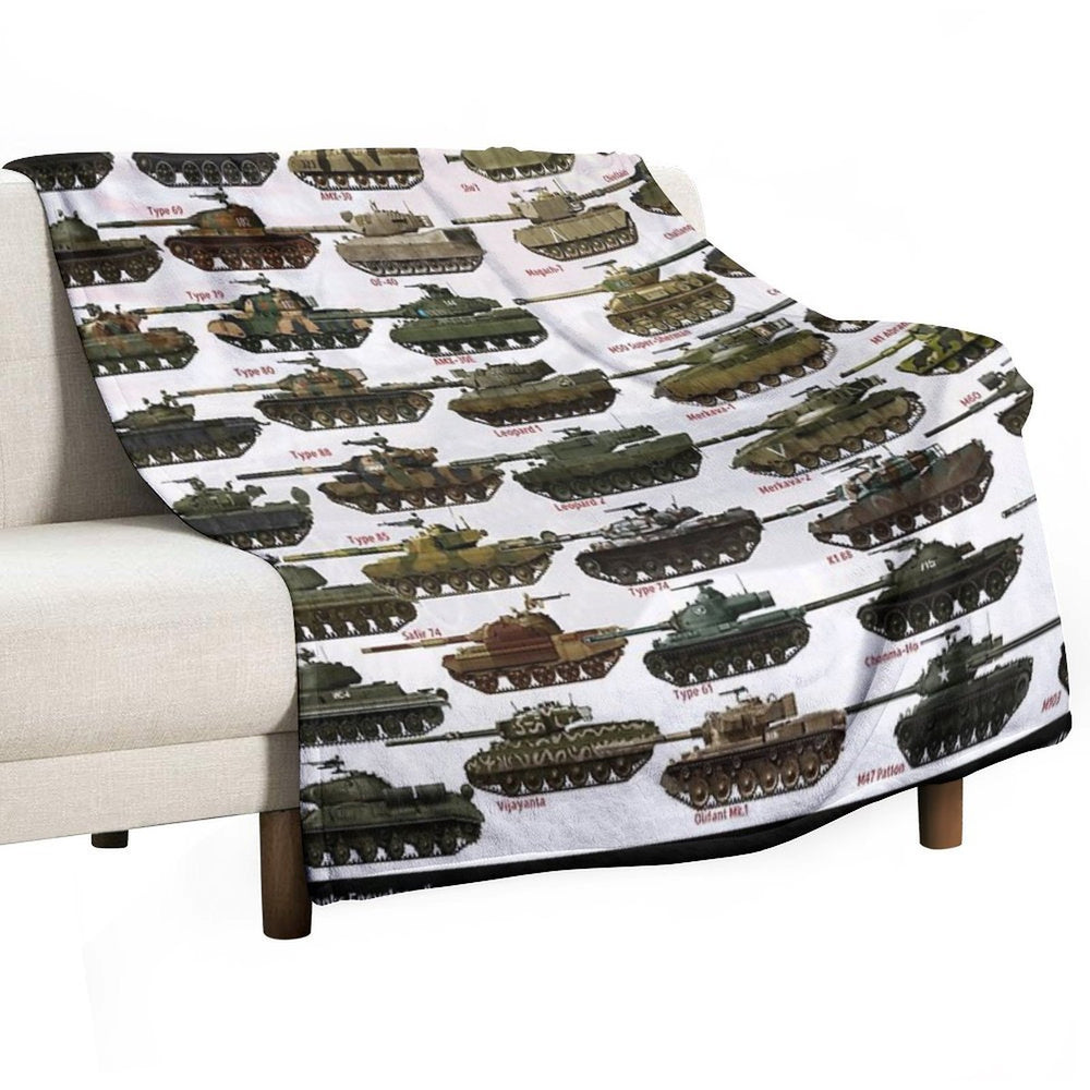Cold War Main Battle Tanks Gift-ready Throw Blanket