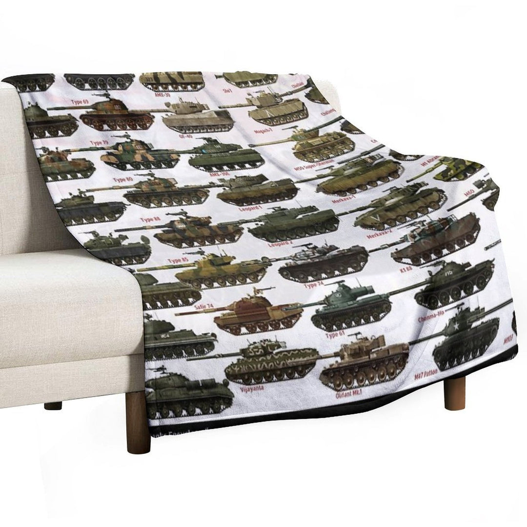 Cold War Main Battle Tanks Gift-ready Throw Blanket