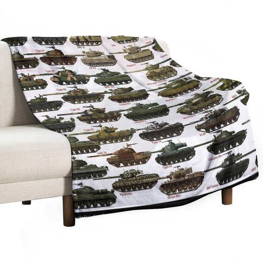 Cold War Main Battle Tanks Gift-ready Throw Blanket