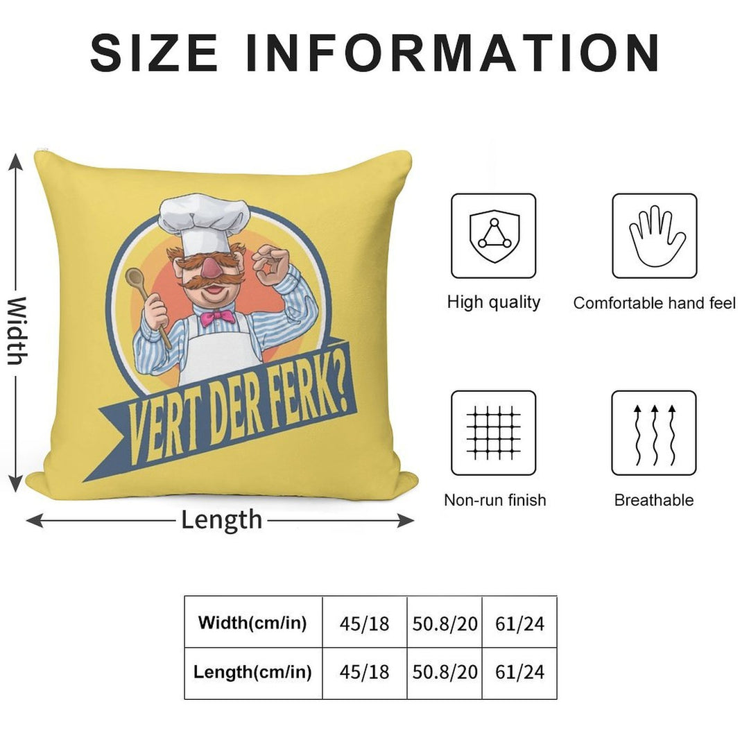 VERT DER FERK Soft Ultra-Soft Texture Throw Pillow