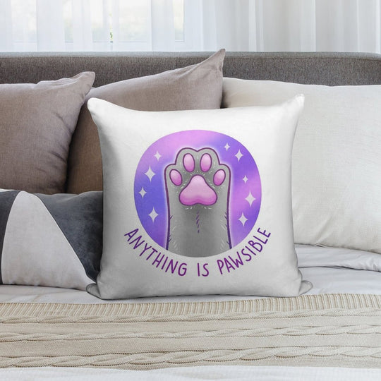 Anything Is Pawsible Soft Multiple Sizes Throw Pillow