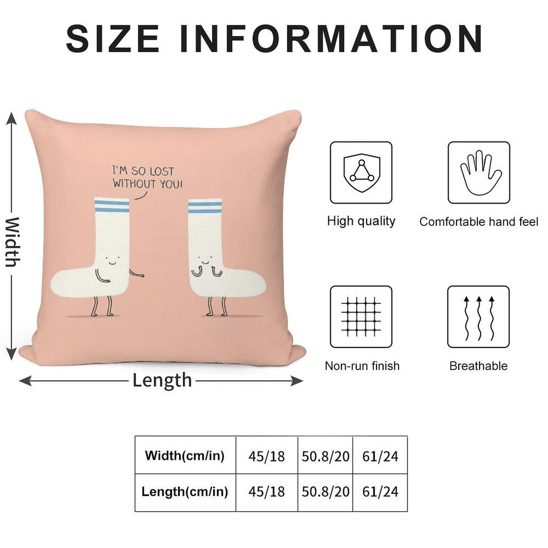 Socks Love Soft Durable Construction Throw Pillow