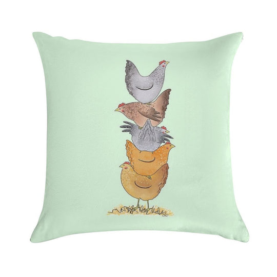 Hen Tower Soft Anti-Pilling Throw Pillow